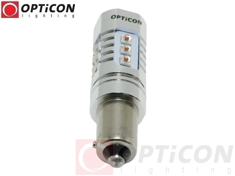 CRYSTAL Lens R435 (H21W) BAY9S - 2 Lampadine LED Per Indicatori Di Direzione, Ambra, 12V-24V, Canbus, Super Luminose