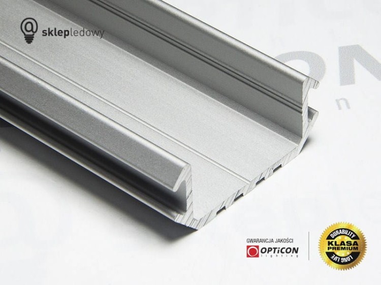  Profil LED P7 Srebrny Nawierzchniowy aluminium anodowany