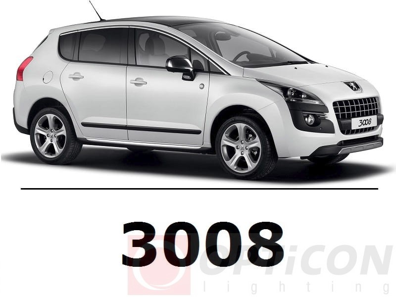 Peugeot 3008 - Zestaw oświetlenie kabiny LED Standard 6000K - 13 żarówek