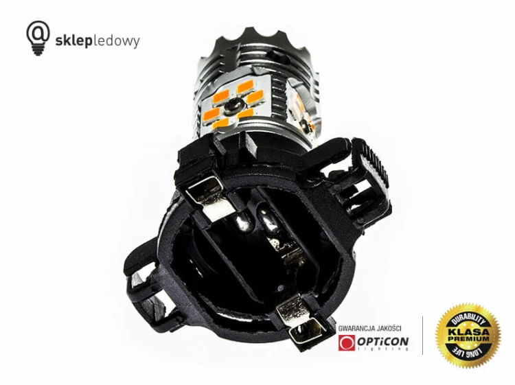 Żarówka Led Py24W PGU20/4 24W 24x SMD3030 12V Pomarańczowy OPTICON PREMIUM