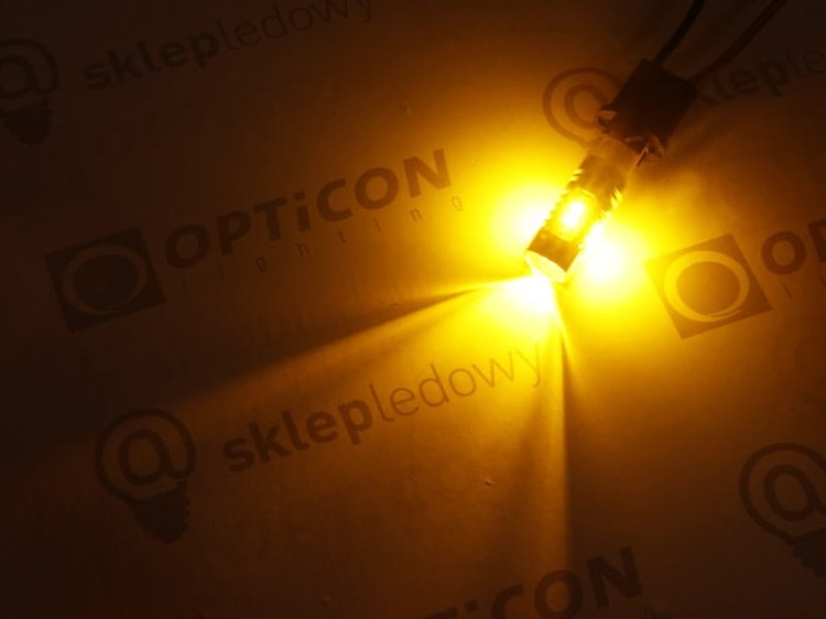 Żarówka Led PW24W 30W 10x SMD3030 12V Pomarańczowy OPTICON PREMIUM