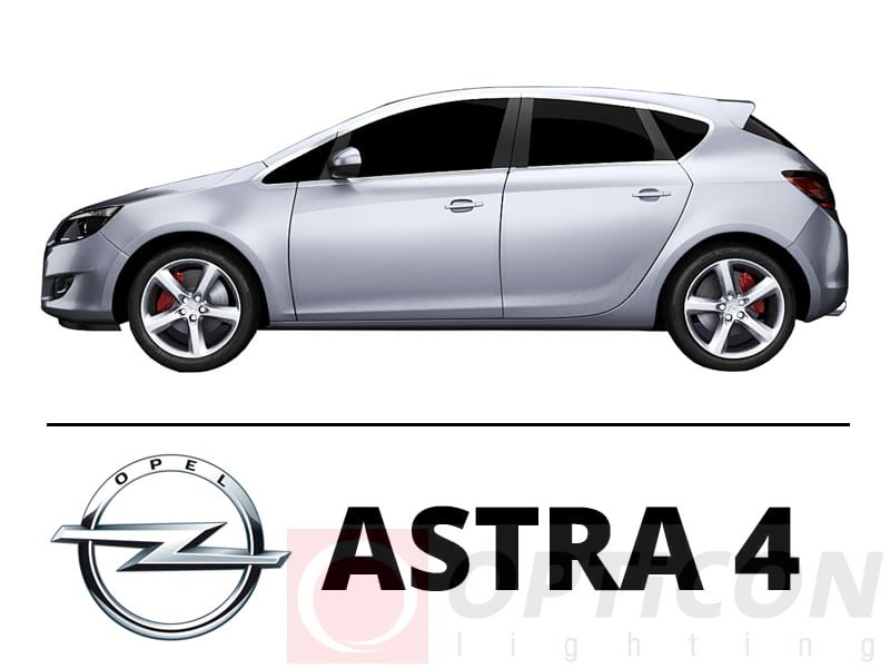Opel Astra 4 J - Zestaw oświetlenie kabiny LED 6000K Standard - 11 żarówek