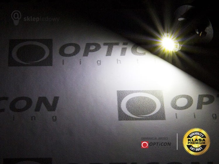Żarówka Led W5W T10 SMD 5050 12V Biały Zimny 6000K CANBUS OPTICON