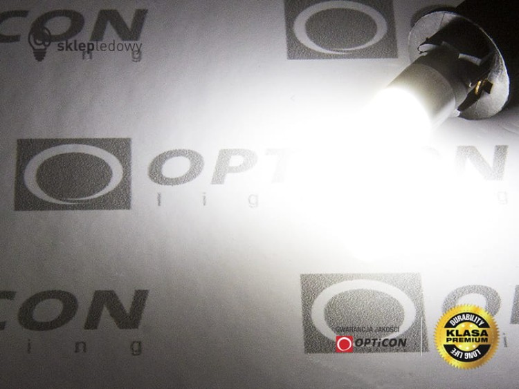 Żarówka Led W5W T10 24x SMD 3014 12V Biały Zimny 6000K OPTICON