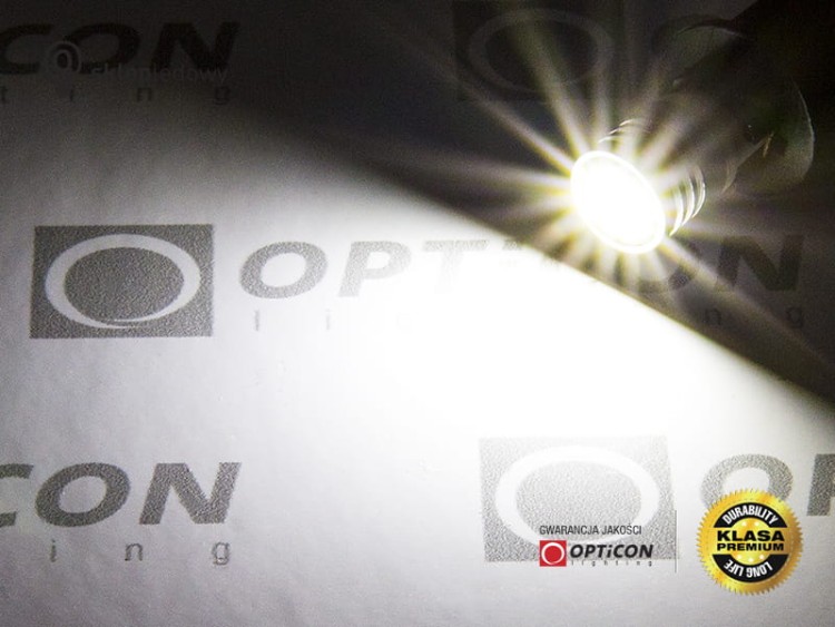 Żarówka Led W5W T10 2x SMD 3030 12V Biały Zimny 6000K OPTICON PREMIUM