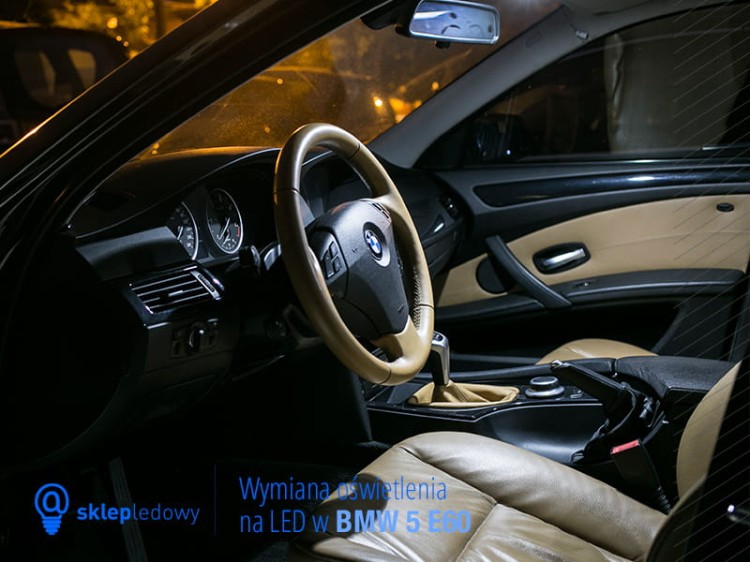 BMW E60 Sedan - Zestaw oświetlenie kabiny LED Standard - 16 żarówek 