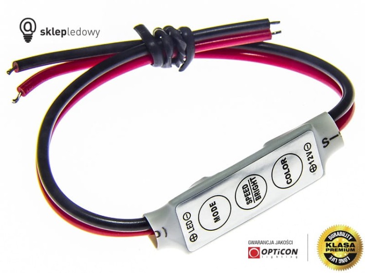 Ściemniacz Manualny do Taśm Led 5V / 12V / 24V 5A - przewody