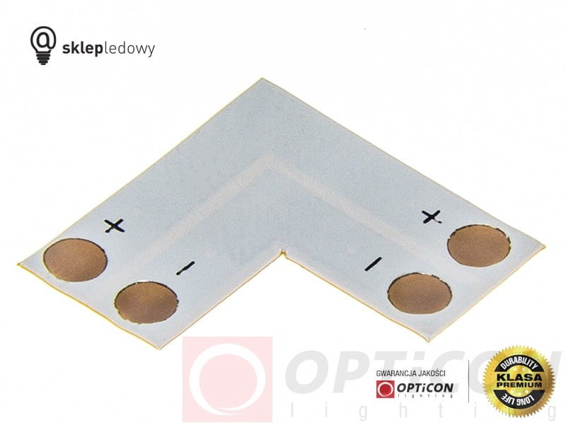 Konektor "L" Kąt prosty dla Taśm Led 10mm IP20