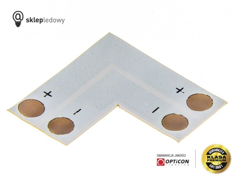 Konektor "L" Kąt prosty dla Taśm Led 10mm IP20