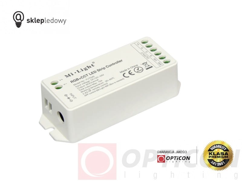 Sterownik Taśm LED MiLight RGB+CCT FUT045 15A 12V / 24V DC Radiowy 2,4G