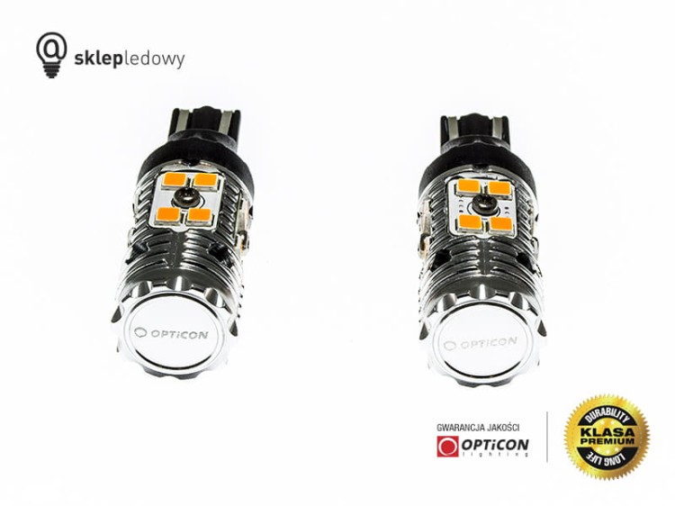 Audi A5 - Światła kierunkowskazów LED Wy16W T15 CANBUS Opticon Premium - Zestaw 2 żarówki