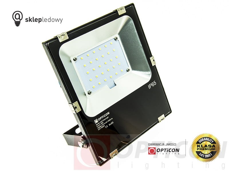 Naświetlacz LED 30W 10-30V DC 3900lm Halogen Biały Zimny 6000K OPTICON