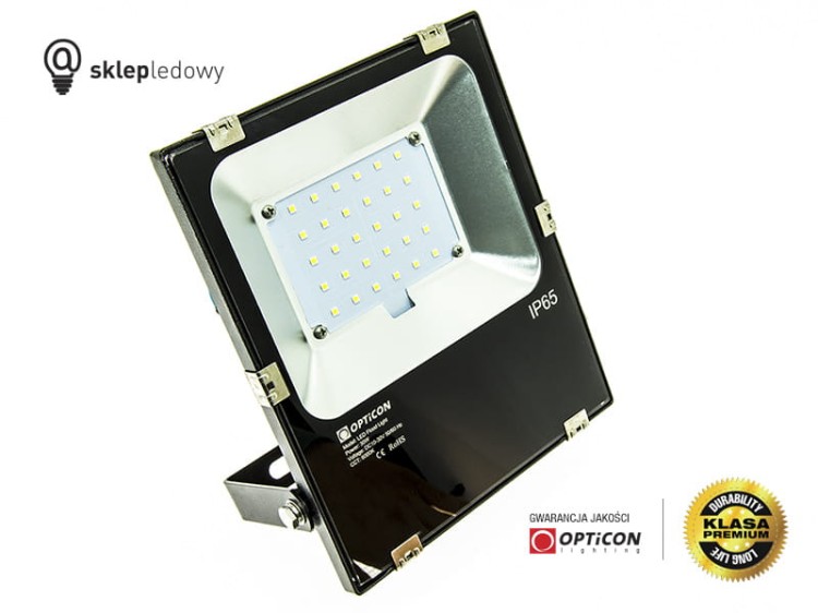 Naświetlacz LED 30W 10-30V DC 3900lm Halogen Biały Zimny 6000K OPTICON