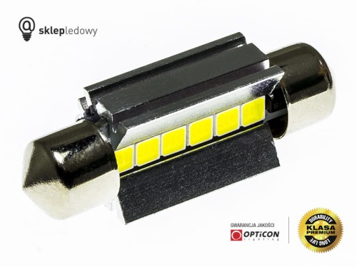 Audi - Oświetlenie tablicy rejestracyjnej LED Żarówka C5W 36mm Opticon PREMIUM - 1 sztuka