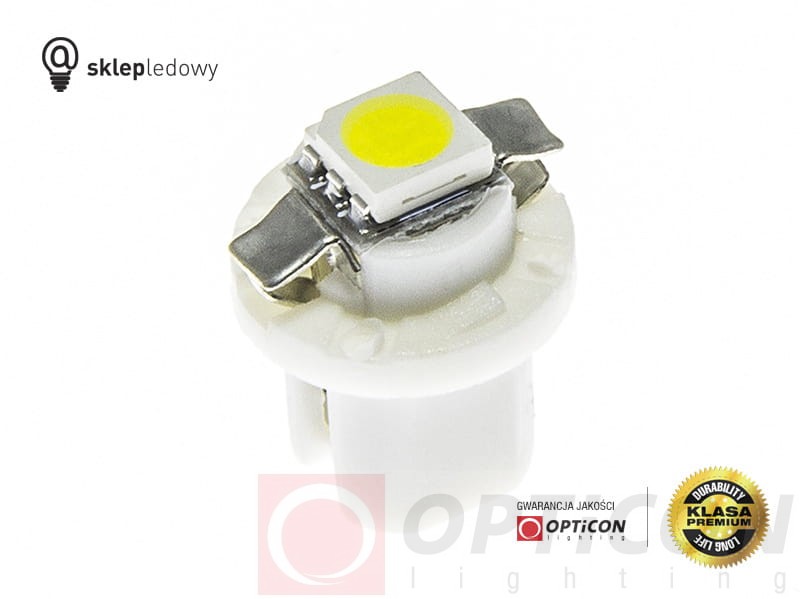 Żarówka 24V Led Bx8.5d 1x SMD 5050 T5 R5 Biały Zimny SLIM
