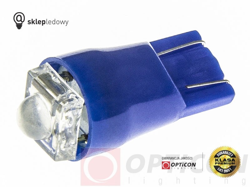 Żarówka Led W5W T10 1x FLUX 12V Niebieski