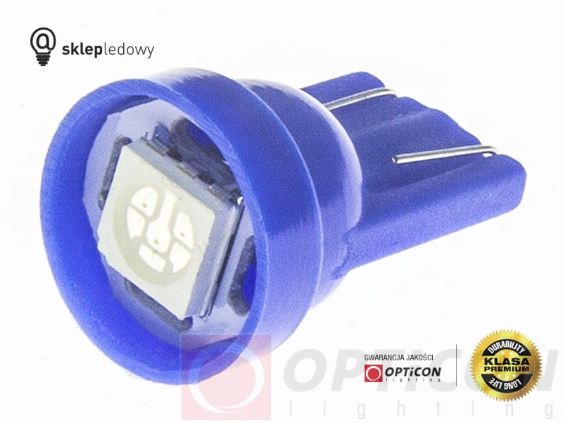 Żarówka 24V Led W5W T10 1x SMD 5050 Niebieski 