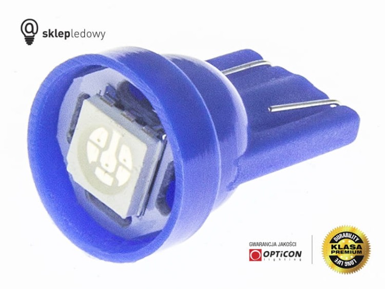 Żarówka 24V Led W5W T10 1x SMD 5050 Niebieski 