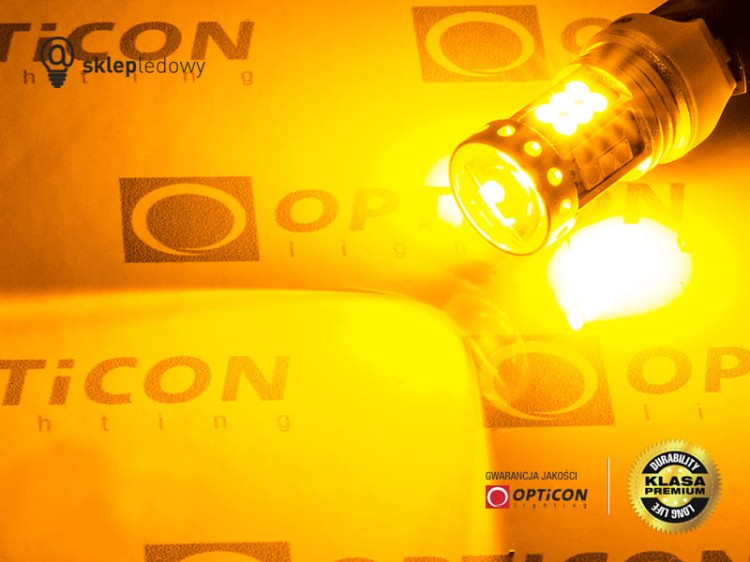 Żarówka Led P21/5W Bay15d 1157 42x SMD 3030 DUAL COLOR 18/24 CW OPTICON PREMIUM