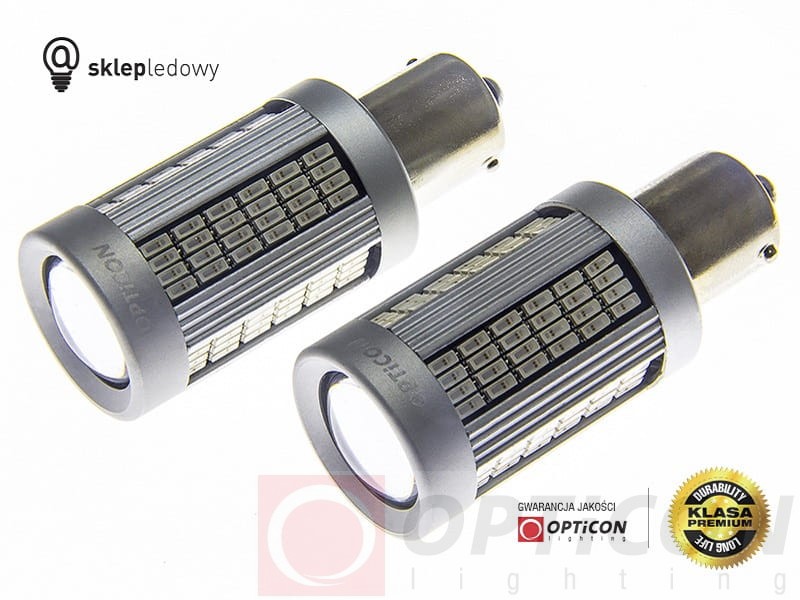 Mini Cooper USA - Światła kierunkowskazów LED P21W Ba15s CANBUS Opticon Premium - Zestaw 2 żarówki