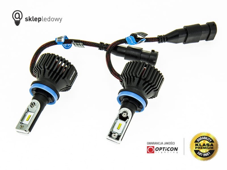 Volkswagen Passat B8 - Światła Drogowe LED H9 30W OPTICON 12V DC 8000lm 6500K - zestaw 2 sztuki