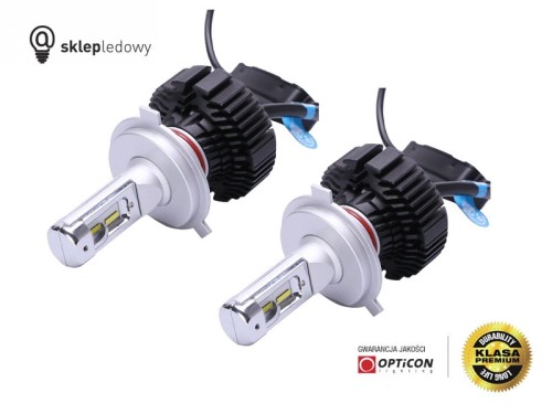 Światła LED H4 25W 12V 24V DC 5000lm 6500K OPTICON - zestaw 2 sztuki