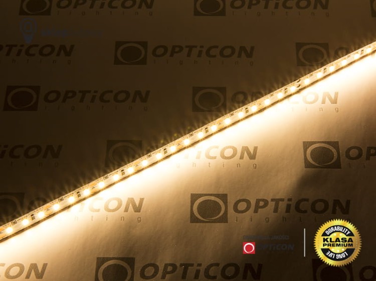 Taśma LED 12V 600 SMD 2835 8mm IP20 9,6W/m Biały Ciepły 2700K OPTICON PREMIUM