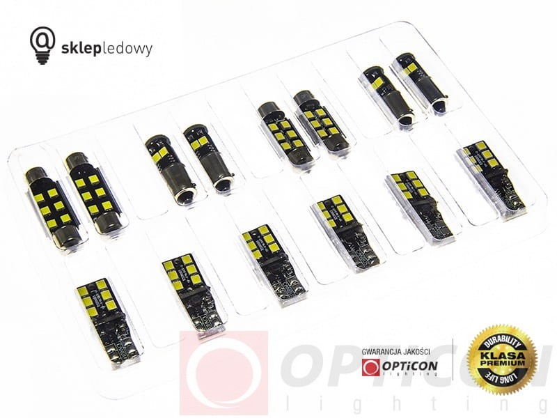 Mini Cooper II - Zestaw oświetlenia kabiny LED 6000K Premium - 12 żarówek