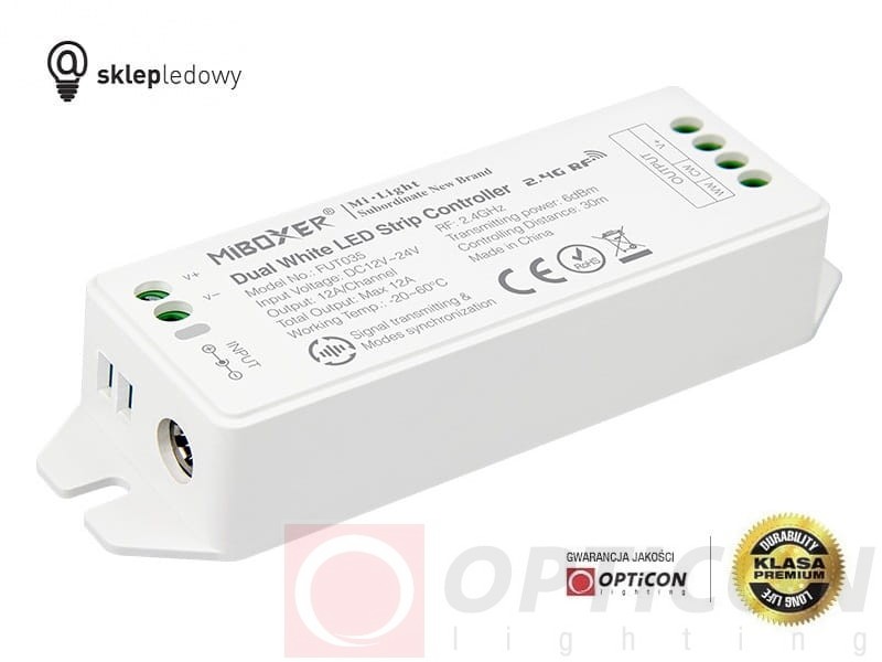 Sterownik Mi-Light CCT FUT035 Strefowy 12A 12V / 24V DC 2,4G
