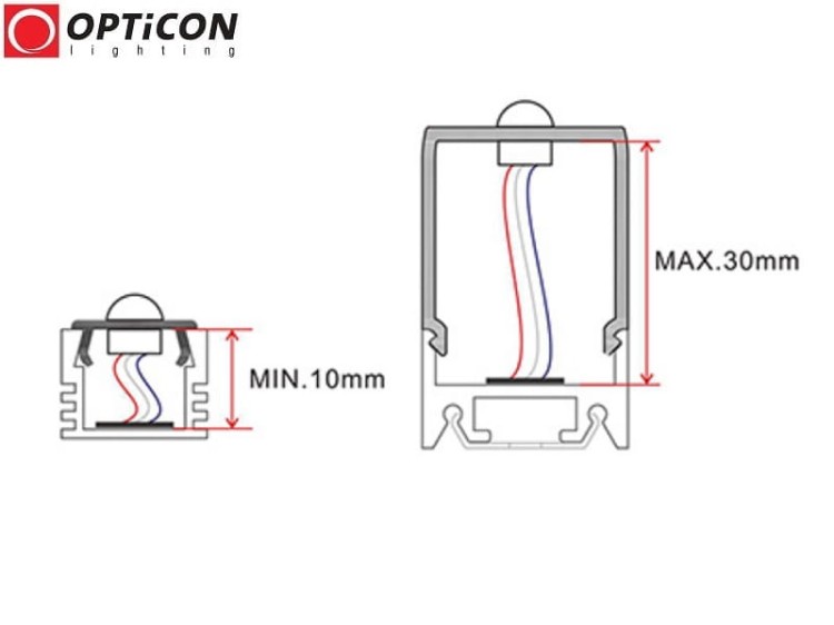 Włącznik LED Czujnik Zmierzchu do profili 8A 12V / 24V DC ON/OFF