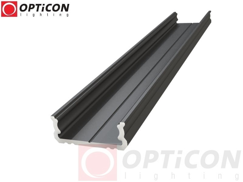 Profil LED S1 Czarny aluminium anodowane - 1 metr