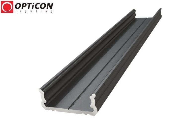 Profil LED S1 Czarny aluminium anodowane - 1 metr