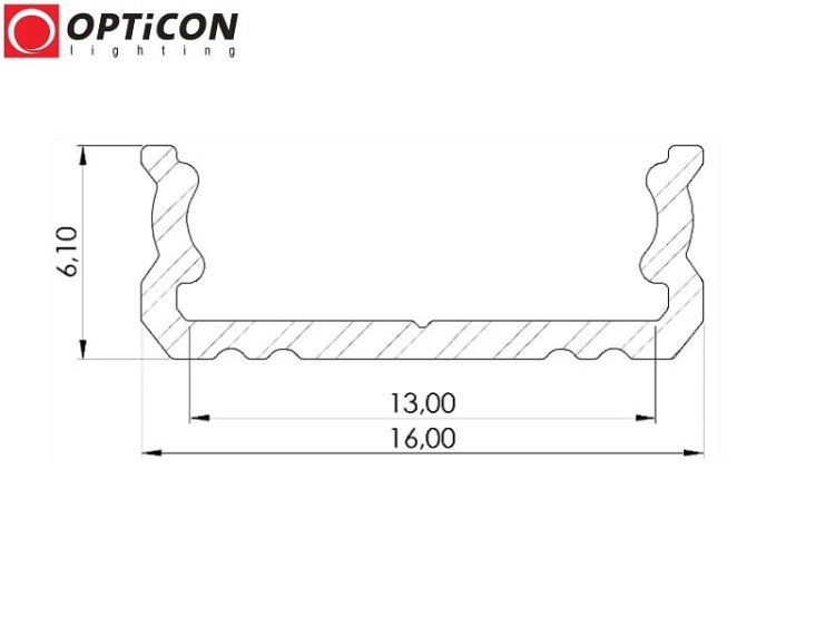 Profil LED S1 Czarny aluminium anodowane - 1 metr