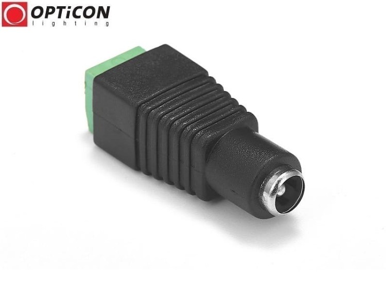 Konektor DC 5,5/2,1mm Żeński z zaciskami - dla taśm Led