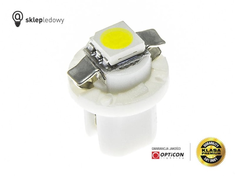 Żarówka Led Bx8.5d 1x SMD5050 12V W1,2W Biały Zimny