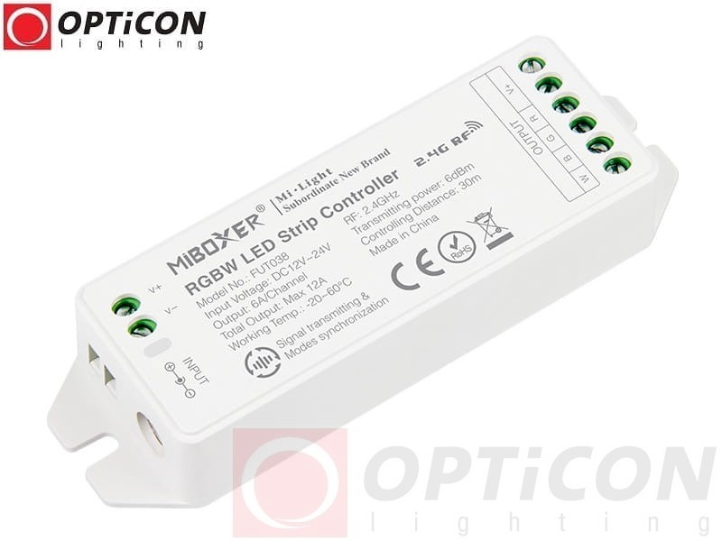 Sterownik Taśm LED MiLight RGBW FUT038 12A 12V / 24V DC Radiowy 2,4G
