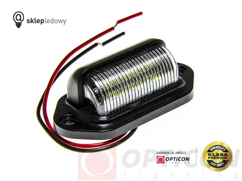 Moduł LED 12V 6x SMD2835 IP65 0,5W Biały Zimny 6000K OPTICON