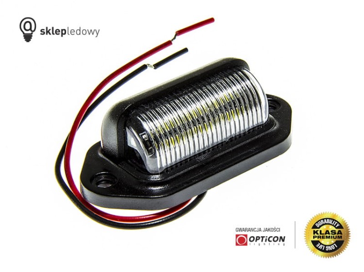 Moduł LED 12V 6x SMD2835 IP65 0,5W Biały Zimny 6000K OPTICON