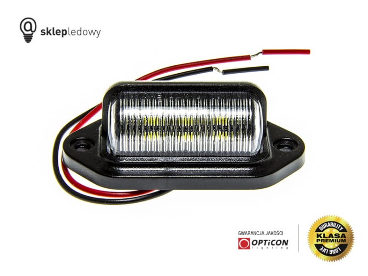 Moduł LED 12V 6x SMD2835 IP65 0,5W Biały Zimny 6000K OPTICON
