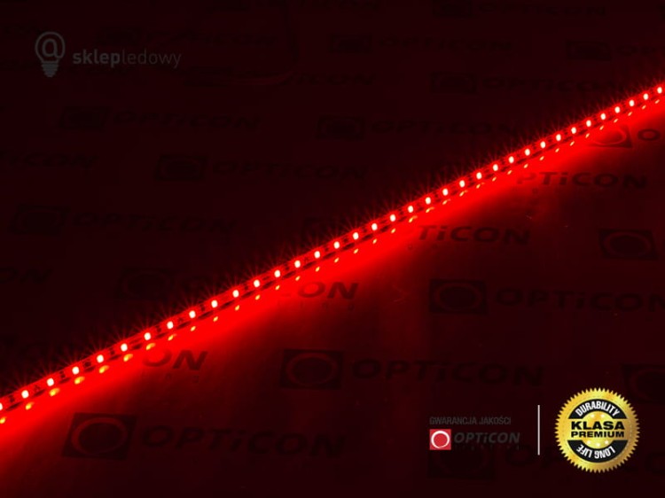 Taśma LED 24V 600 SMD 2216 4mm IP20 7,2W /m Czerwony OPTICON PREMIUM