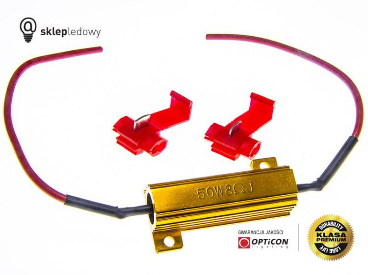 Rezystor - 50W / 50ohm dla Żarówek Led - Szybki zestaw