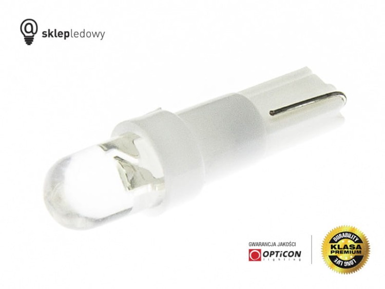 Żarówka 24V T5 R5 Led 1xDip Dyfuzyjna W1,2W Biały Zimny