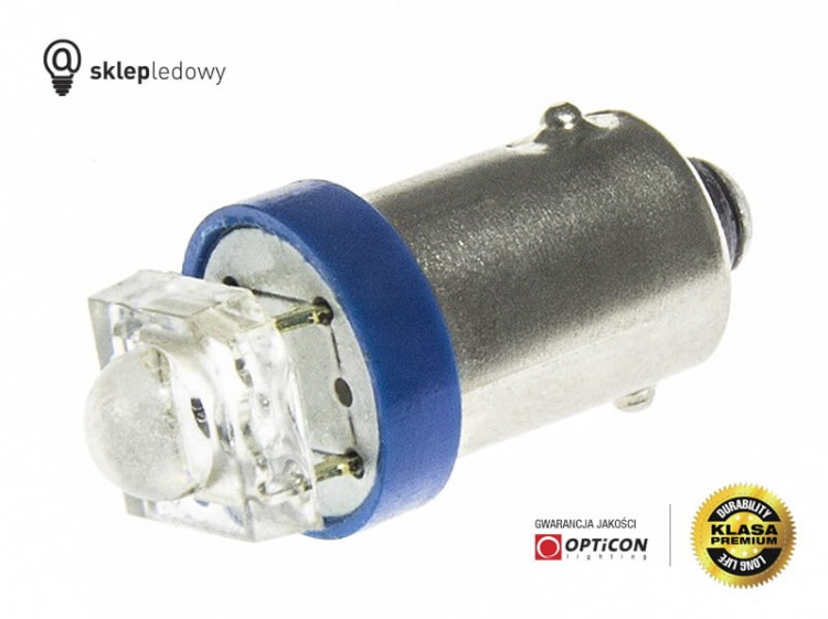 Żarówka Led T4W Ba9s 1x FLUX 12V DC Niebieski