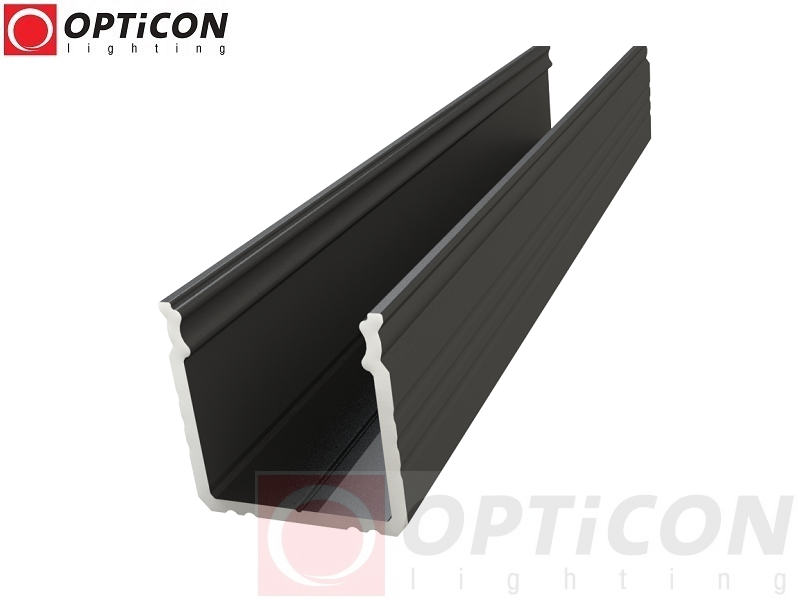Profil LED S3 Czarny aluminium anodowane - 1 metr