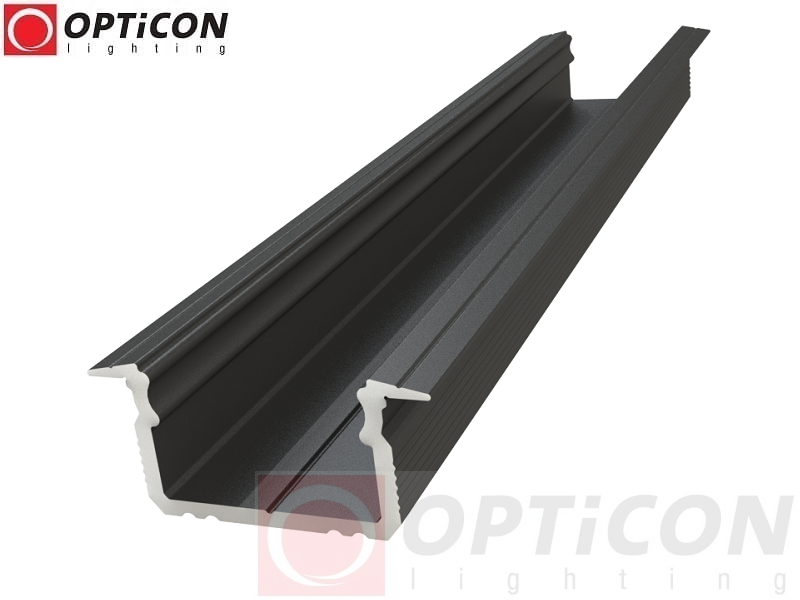 Profil LED G2 Czarny aluminium anodowane - 1 metr
