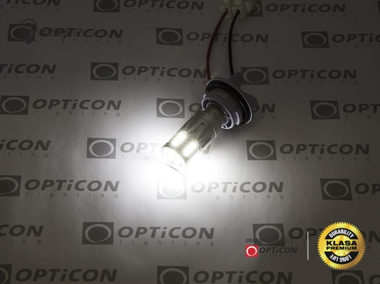 Żarówka Led P21/5W Bay15d 24x SMD3030 12V Biały Zimny 6000K OPTICON PREMIUM