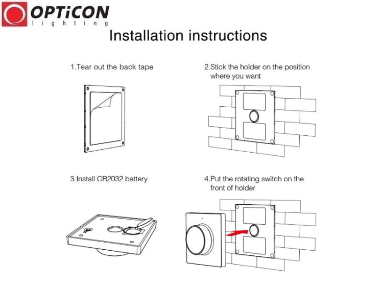 Pilot Mi-Light K1 MONO 1x Strefowy Radiowy 2,4G - Biały