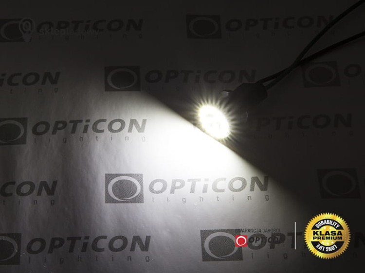 Żarówka Led R5W Ba15s 5x SMD5050 12V 24V DC Biały Zimny OPTICON PREMIUM