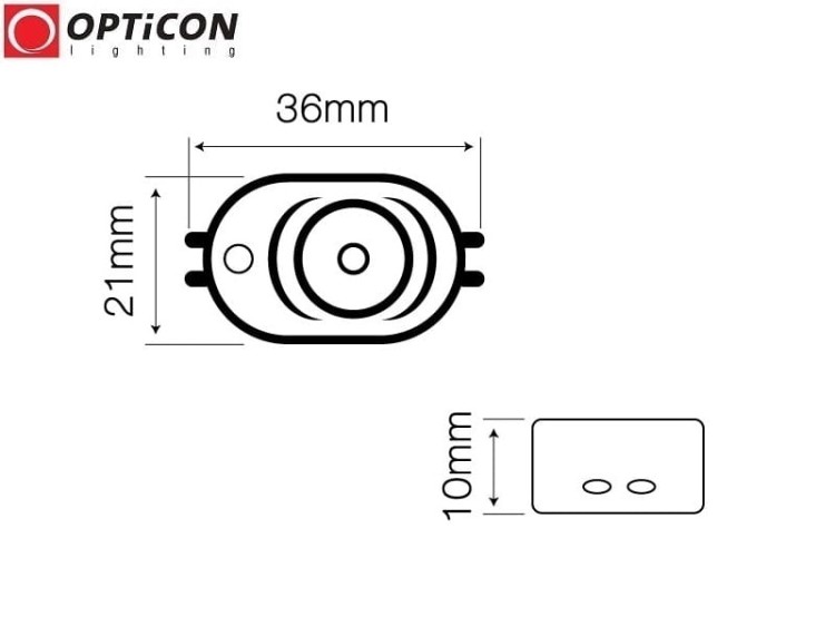 Moduł LED 12V 1W IP67 180st 1x SMD2835 Biały Zimny 6000K