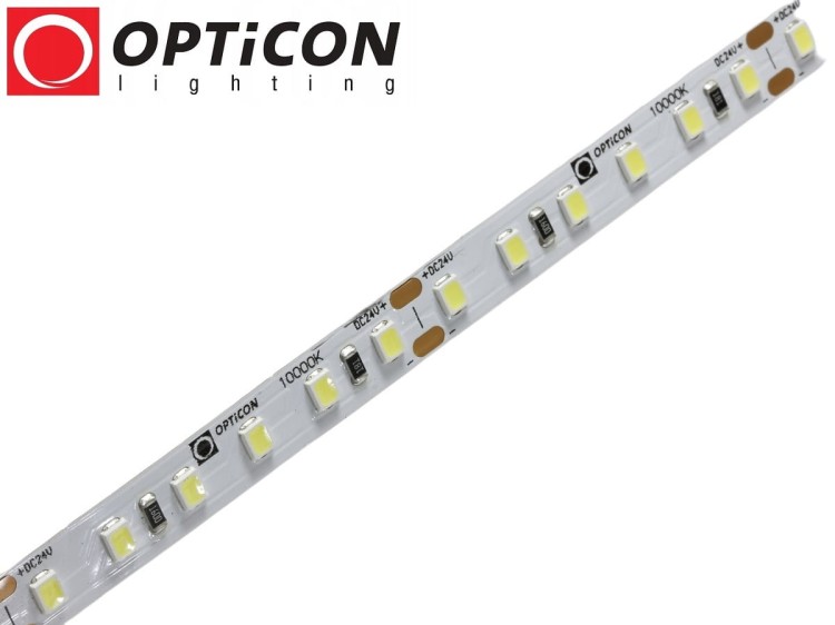 Taśma LED 24V 600 SMD 2835 8mm IP20 9,6W /m Biały Zimny 10000K OPTICON PREMIUM